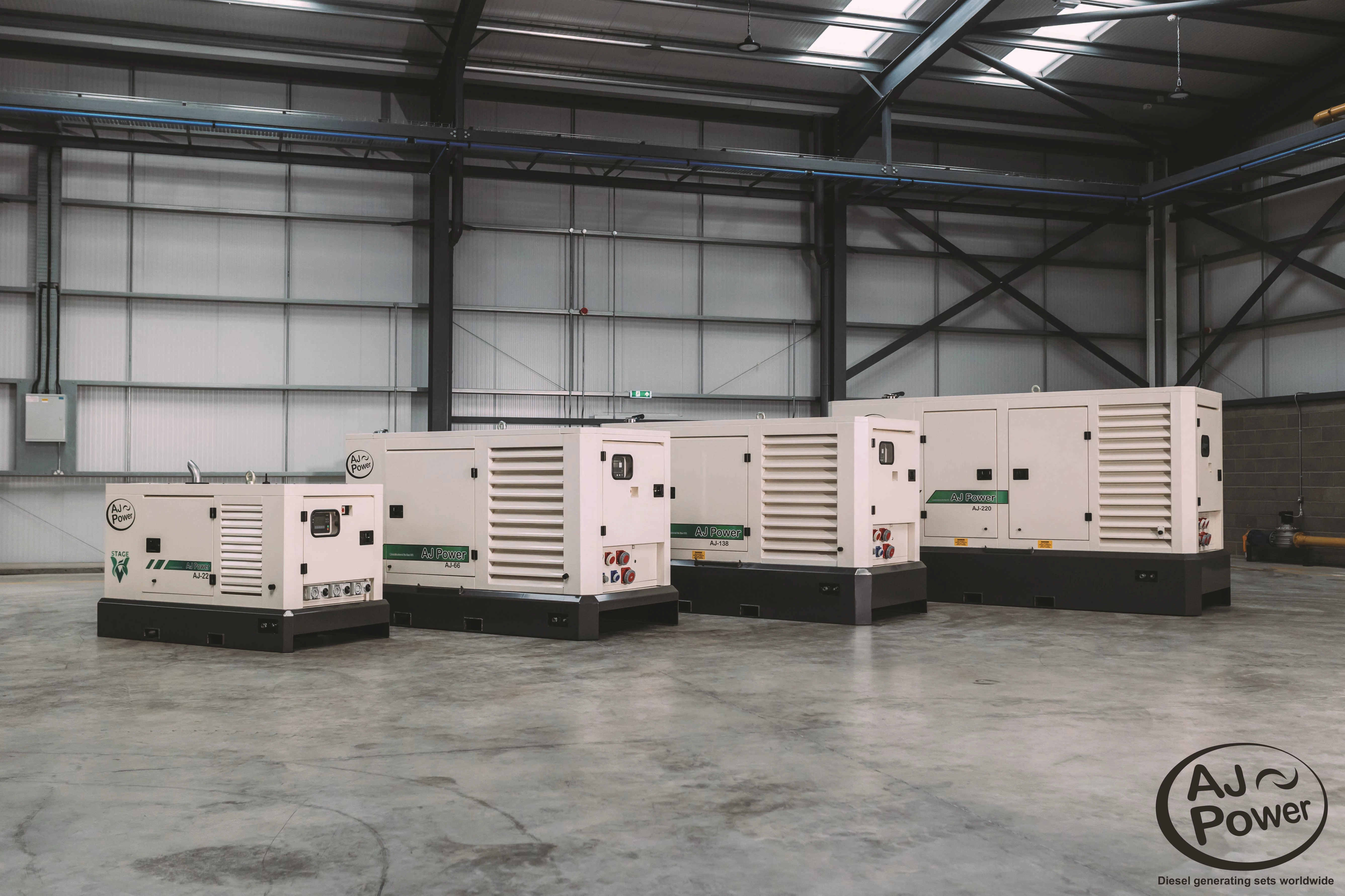AJ Power showcases Stage V generators and battery storage at the Executive Hire Show
