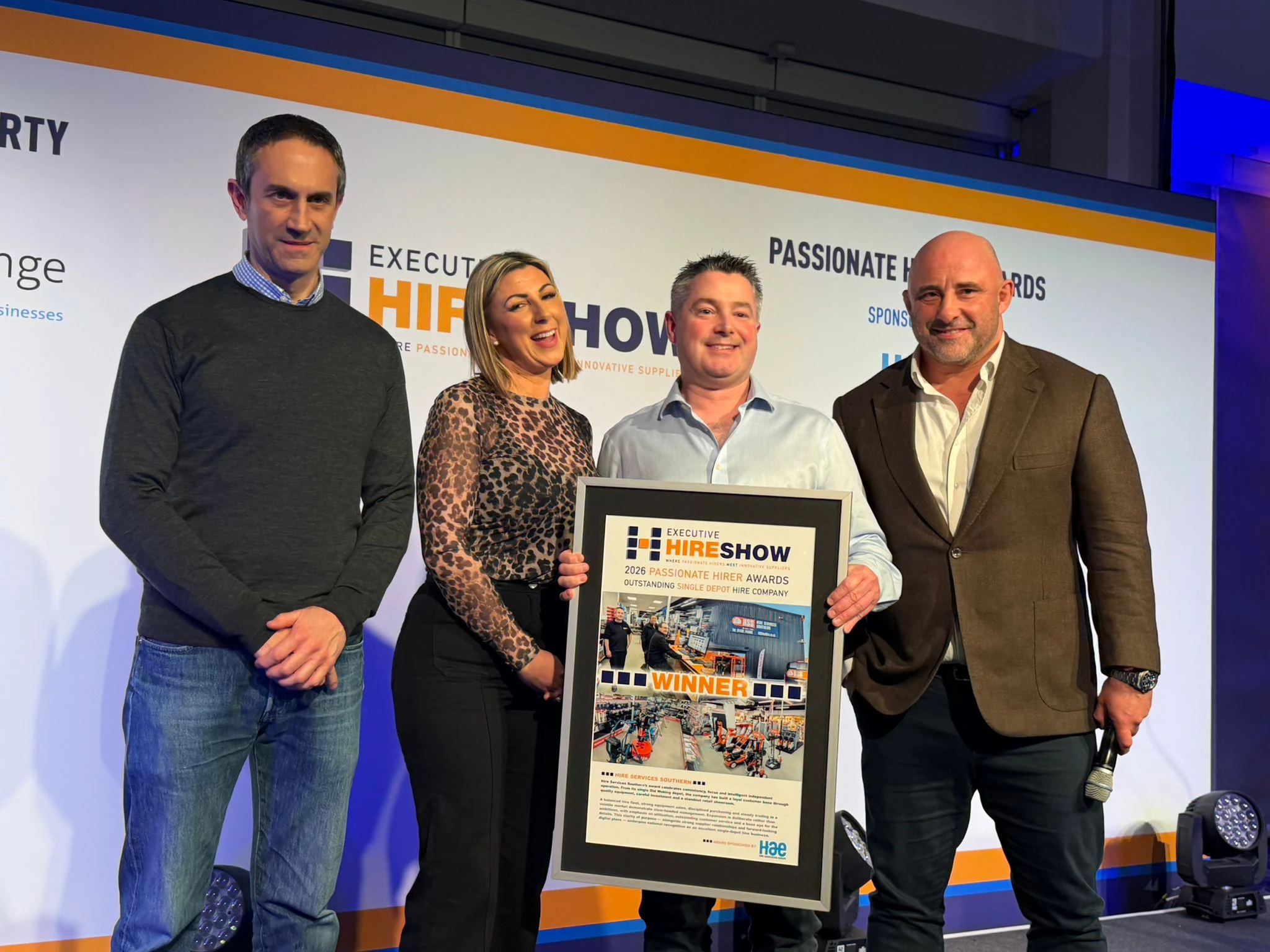 Alied and Hire Services Southern take top honours at Passionate Hirer Awards with Special Recognition honour for MHM Chairman